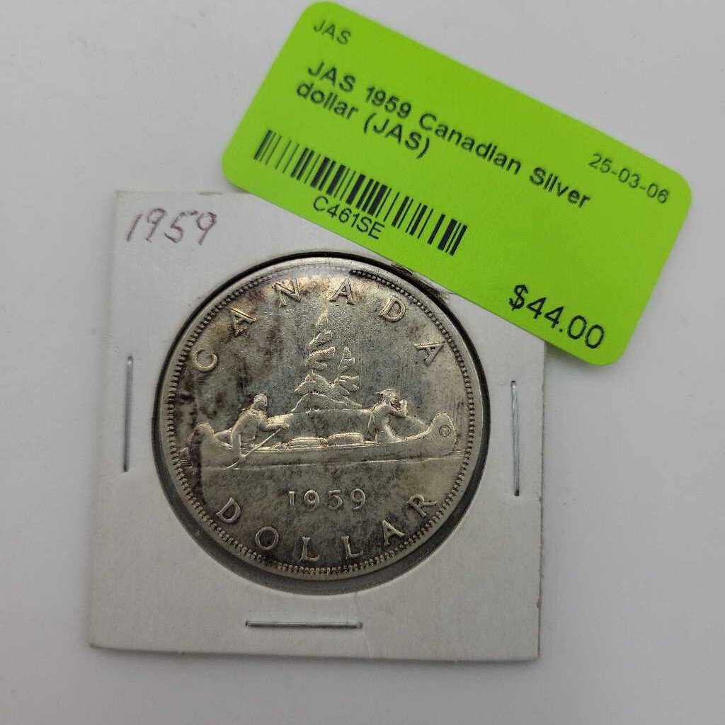 1959 Canadian Silver dollar (JAS)