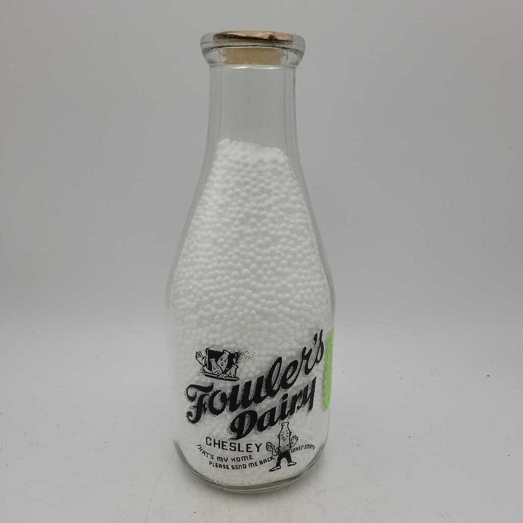 Fowler's Dairy Chesley Milk bottle (JEF)