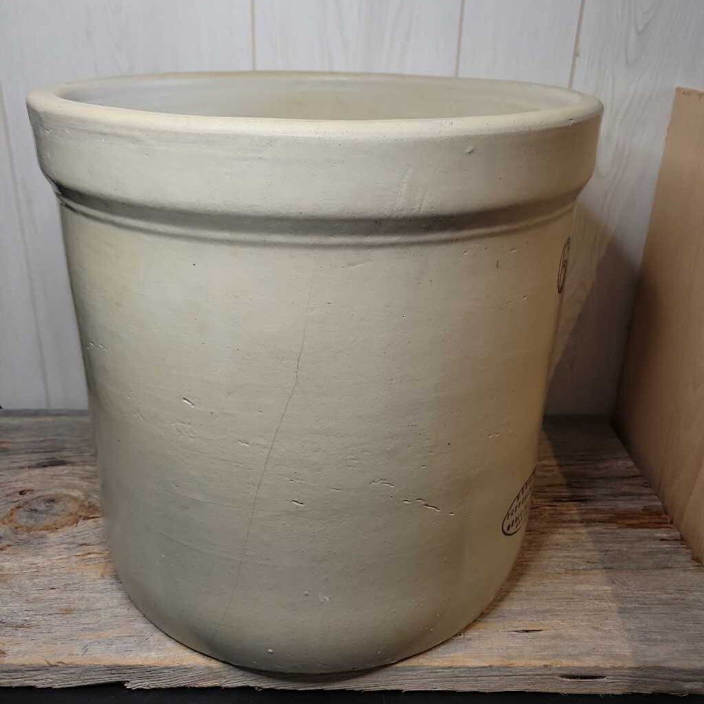 Medalta Pottery 6 gal Crock (JAS) as found