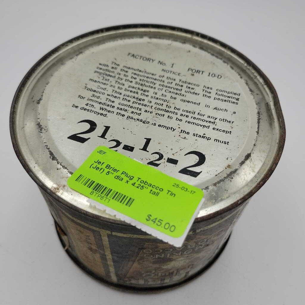Brier Plug Tobacco Tin (Jef)