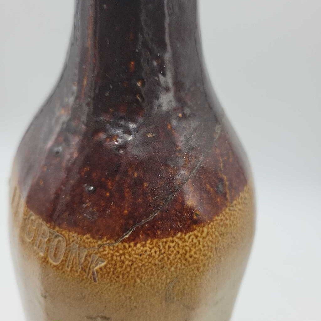 Antique Dr Crock Stoneware bottle Repaired (Jef)