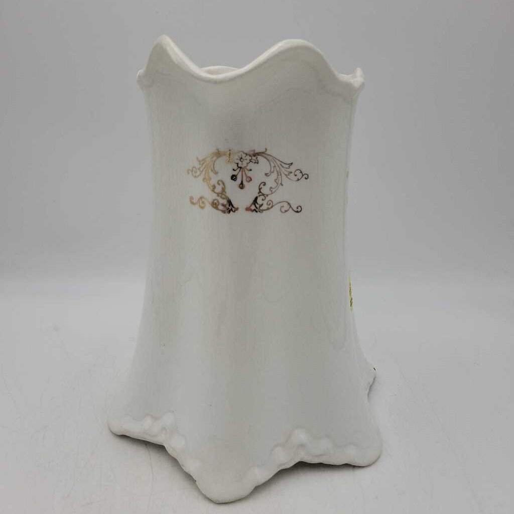K.T. & K. Antique Ivory Pitcher w/ Gold Design 8" (SLP)