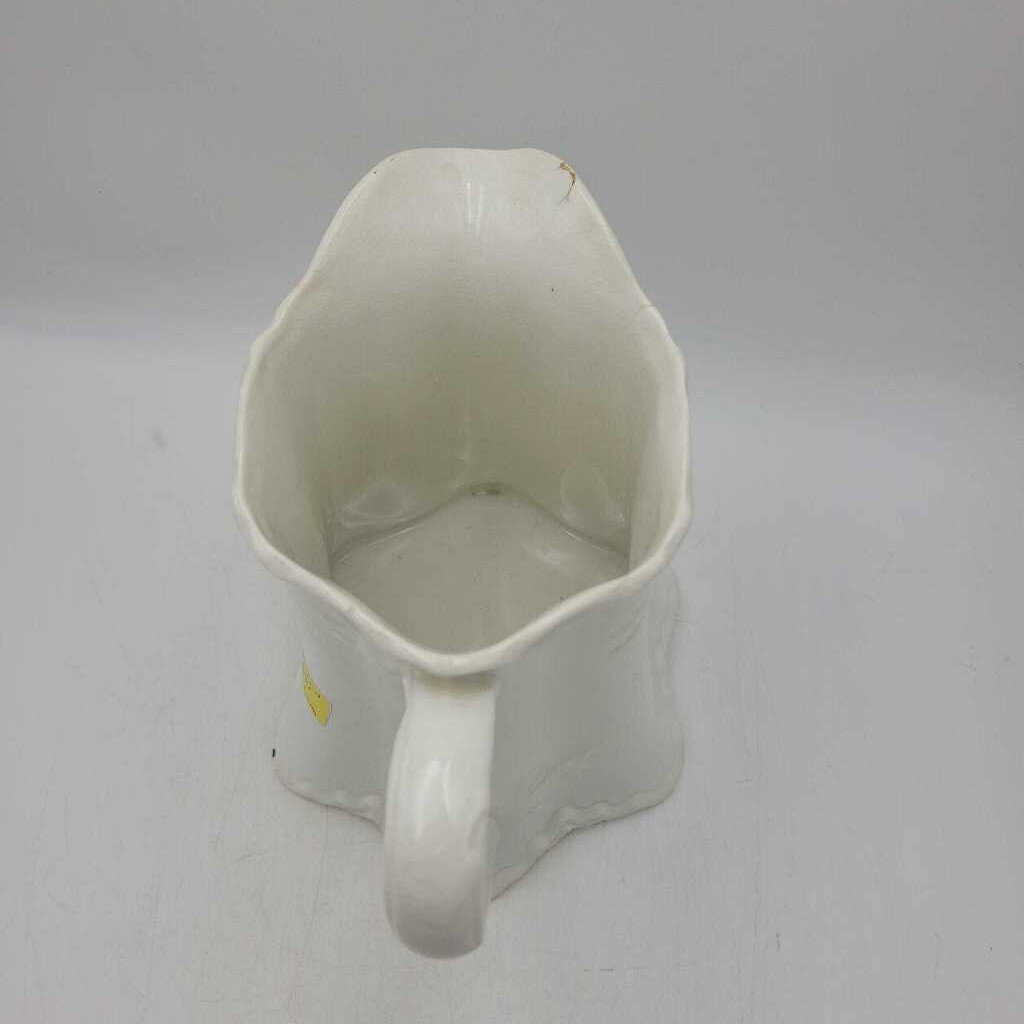K.T. & K. Antique Ivory Pitcher w/ Gold Design 8" (SLP)