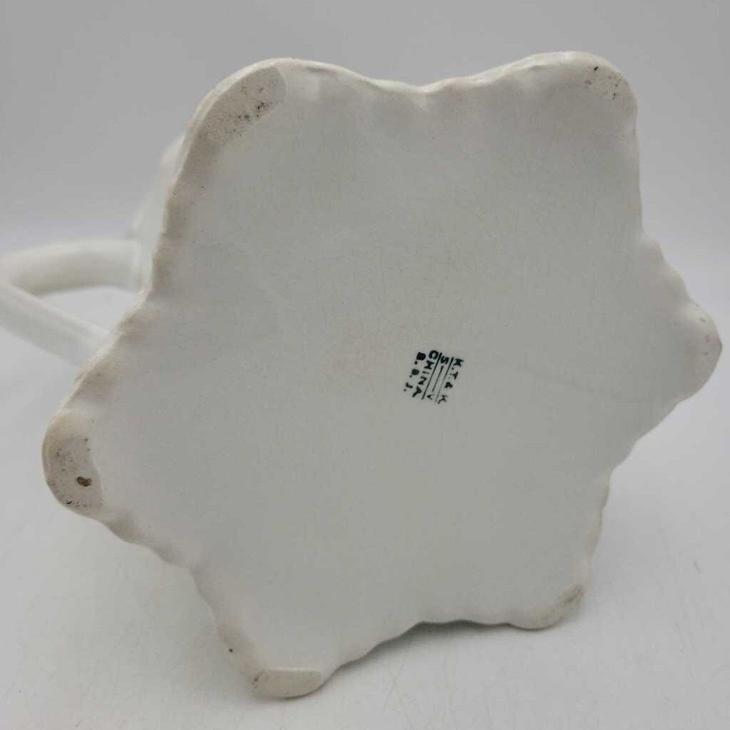 K.T. & K. Antique Ivory Pitcher w/ Gold Design 8" (SLP)