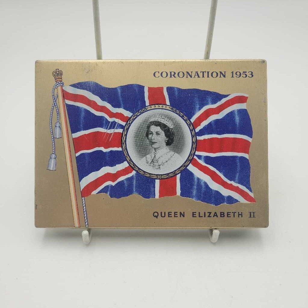 Macdonald's Export cigarette Tin Tobacco Queen Elizabeth Coronation 1953 (Jef)