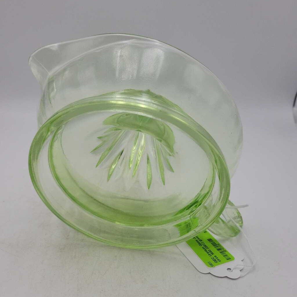 Uranium Glass Juicer circa 1930 (GEC)