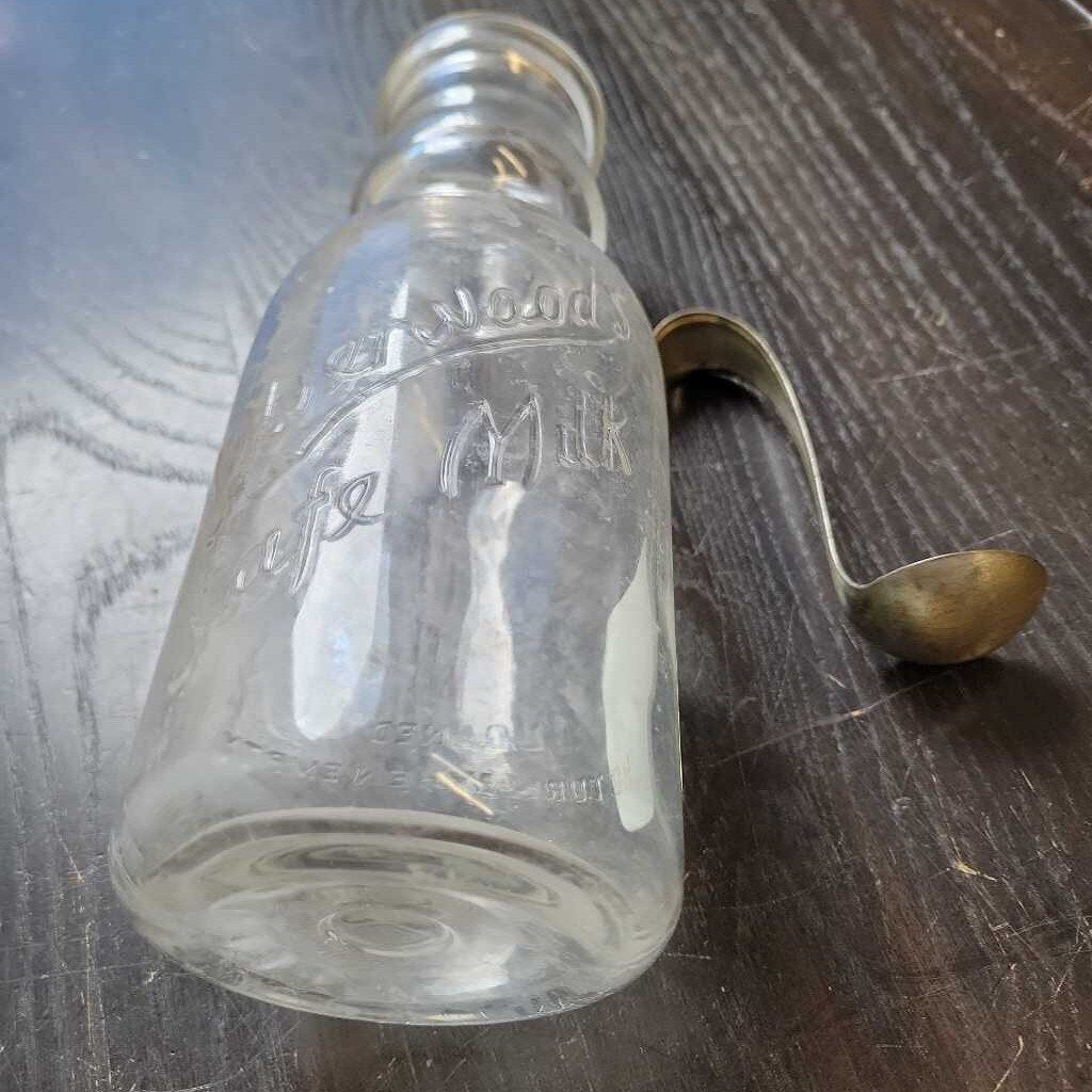 Silverwood's Cream Top Pint With Spoon (JEF)
