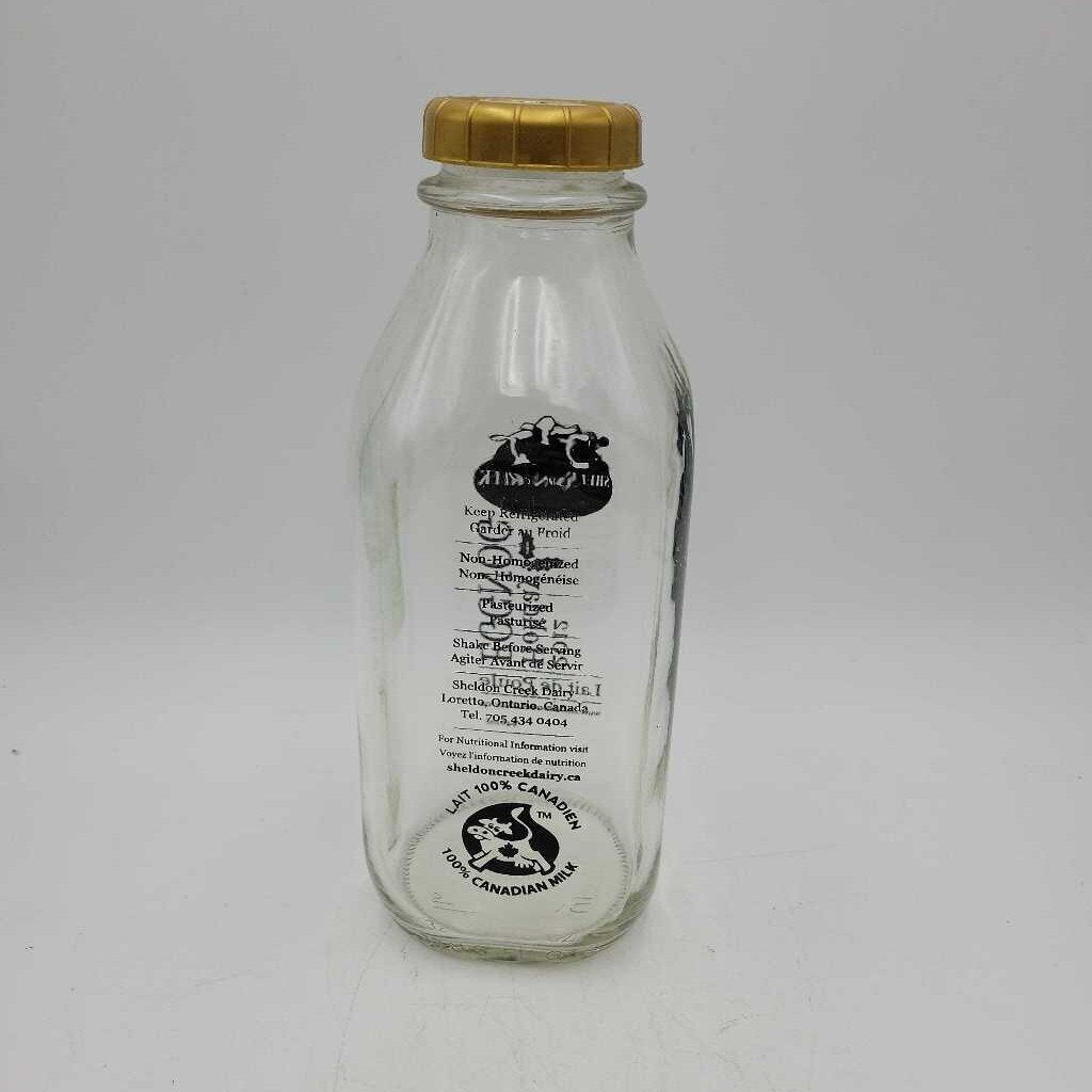 2012 Eggnog milk bottle with lid (JAS)