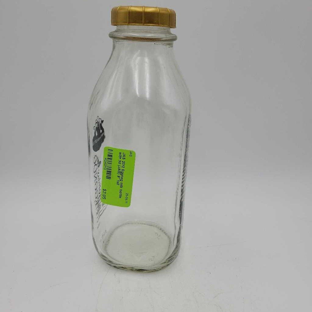 2012 Eggnog milk bottle with lid (JAS)