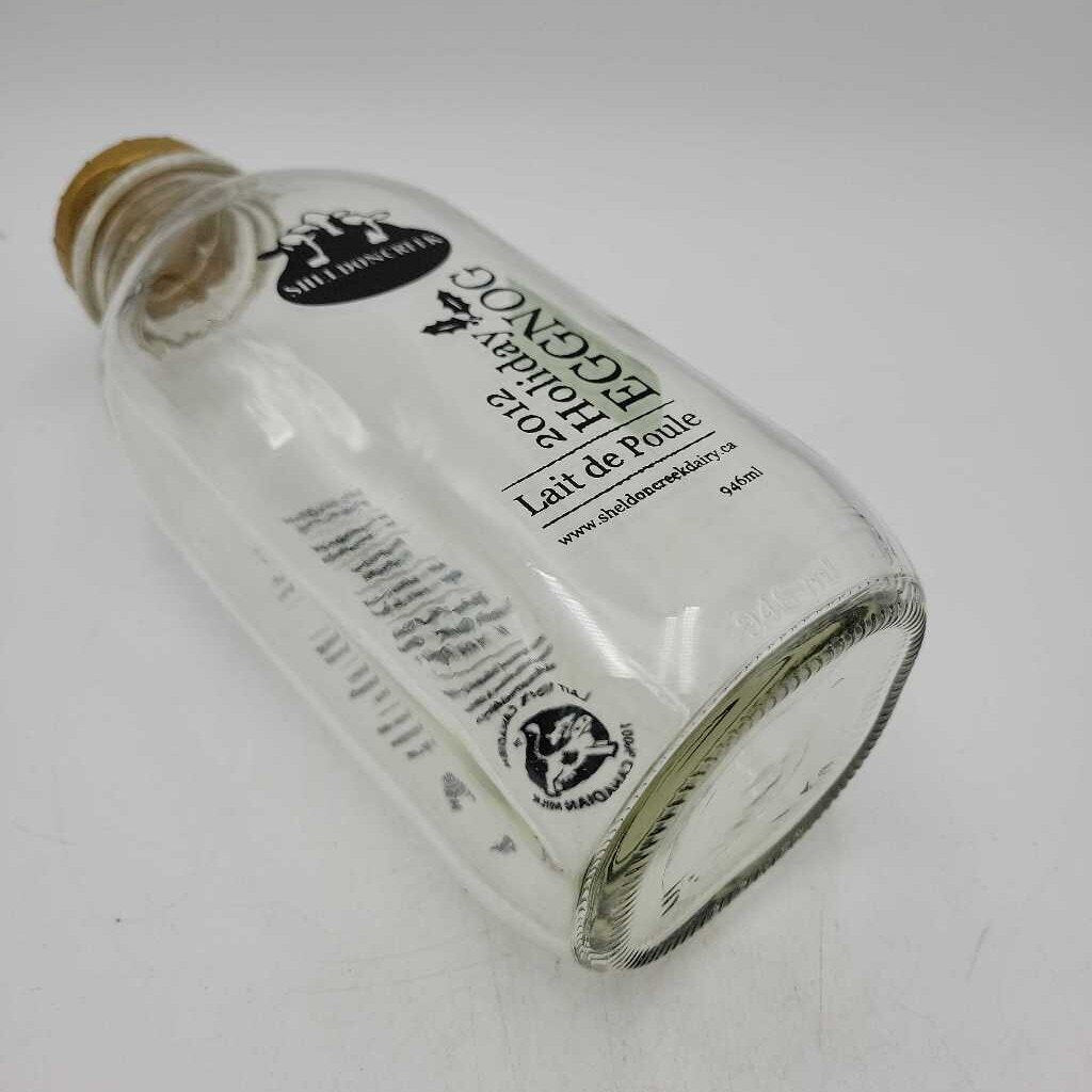2012 Eggnog milk bottle with lid (JAS)