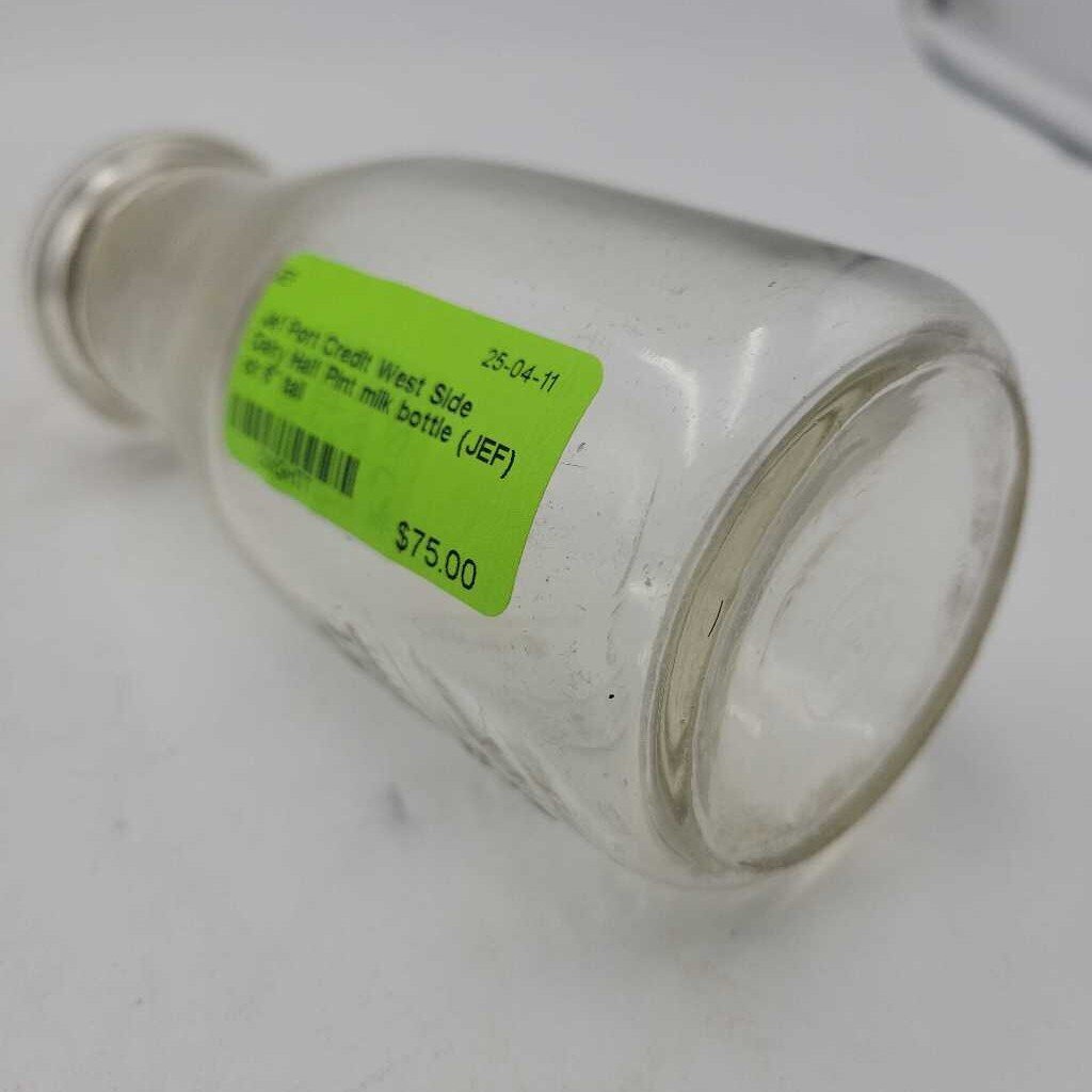 Port Credit West Side Dairy Half Pint milk bottle (JEF)