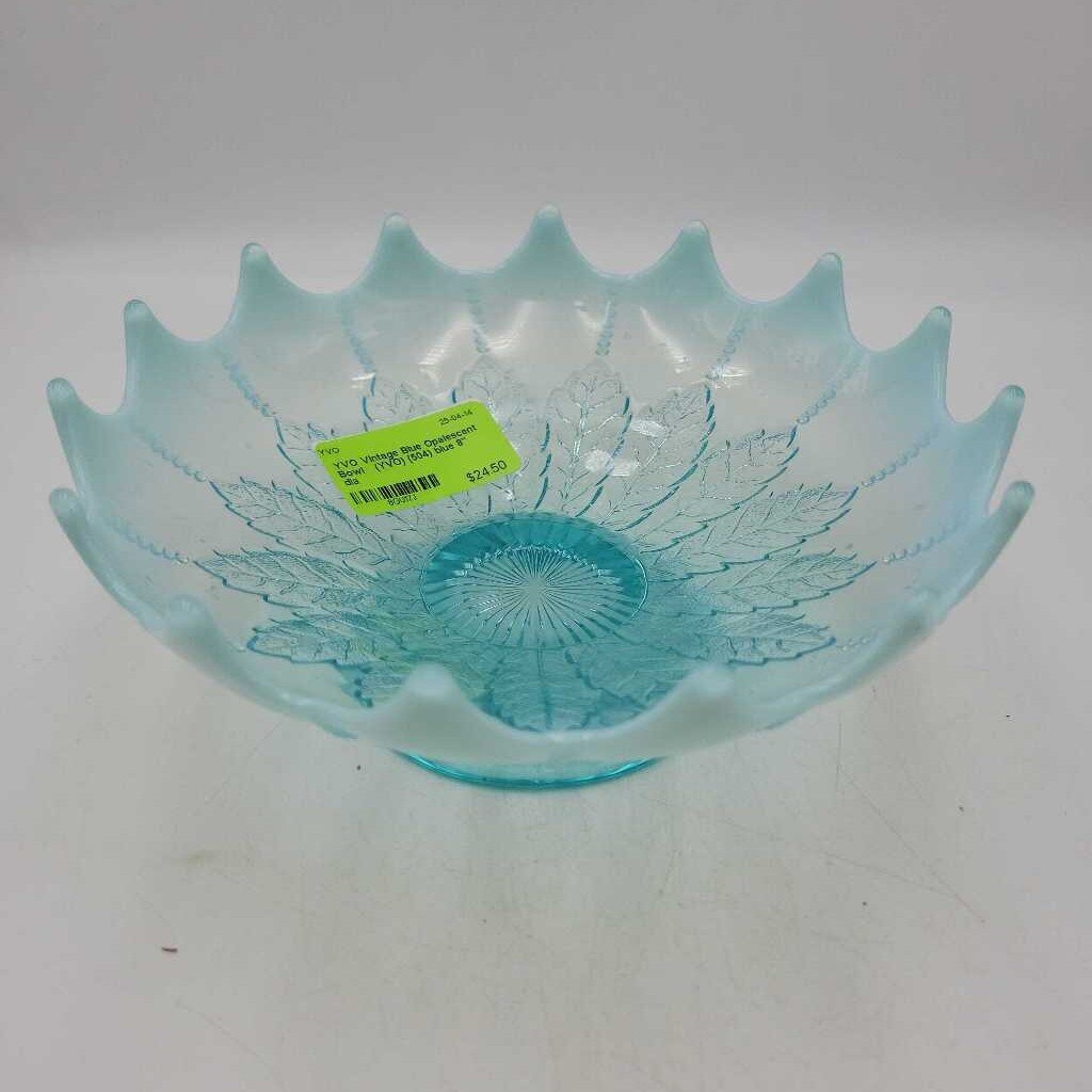 Vintage Blue Opalescent Bowl (YVO) (504)