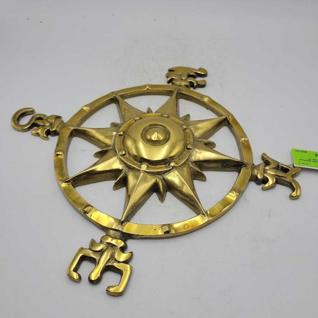 Heavy Cast Brass Nautical Compass (JL)