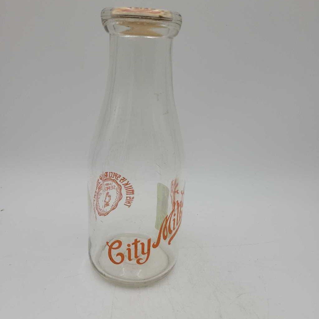 City Milk Co. Pint Milk Bottle Hamilton (Jef)