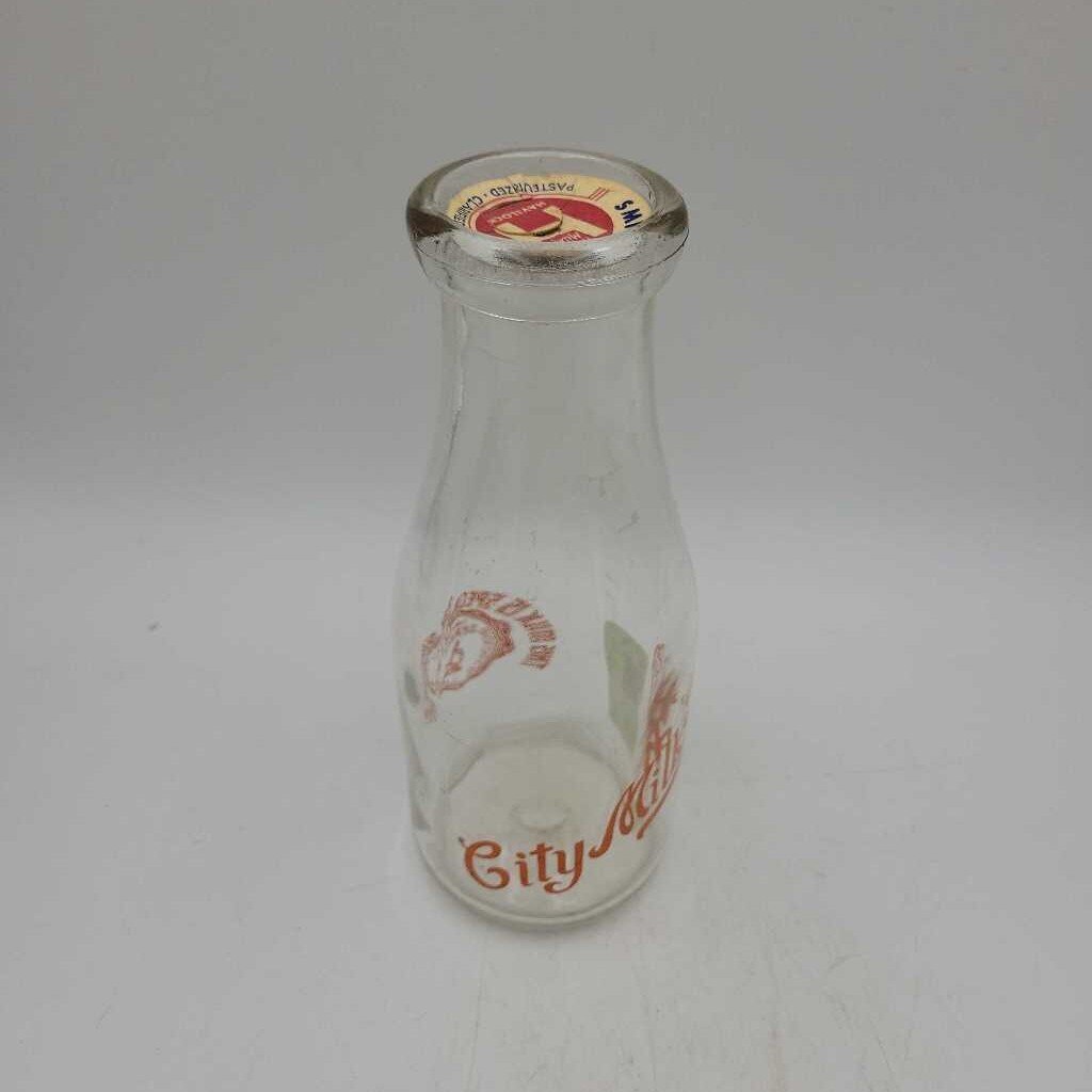 City Milk Co. Pint Milk Bottle Hamilton (Jef)