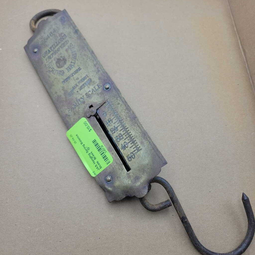 Hanging Spring Balance Scale Brass