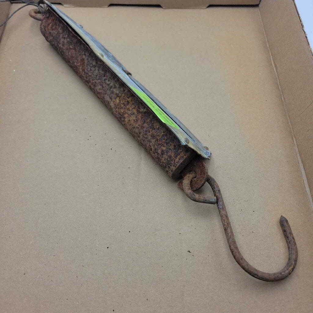 Large Hanging Spring Balance Scale Brass