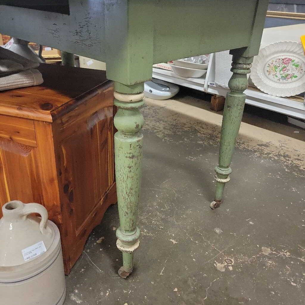 Antique Painted Drop Leaf Table (45" x 23" x 30") (YVO) 504