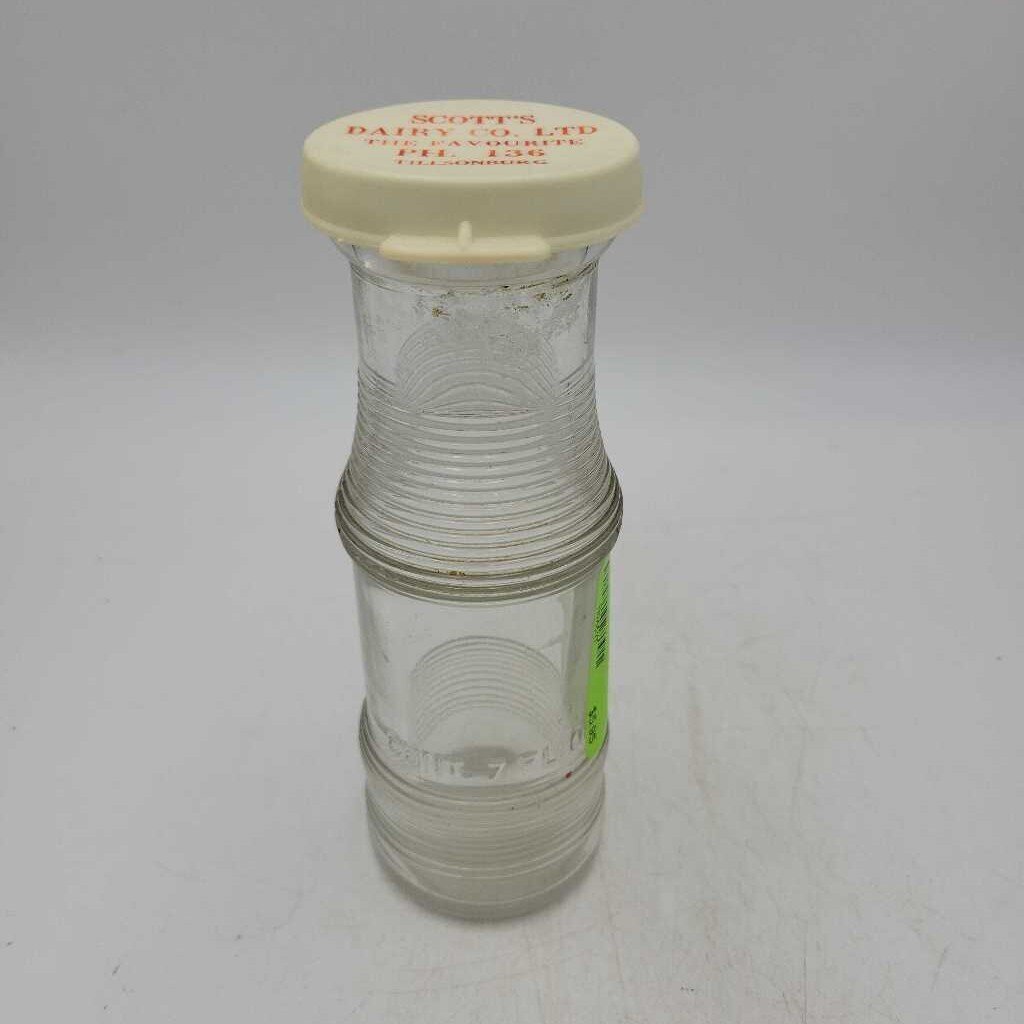 Scott's Dairy bottle top with bottle (JAS)