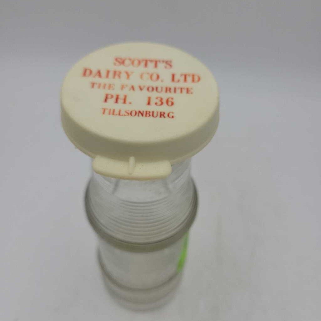 Scott's Dairy bottle top with bottle (JAS)