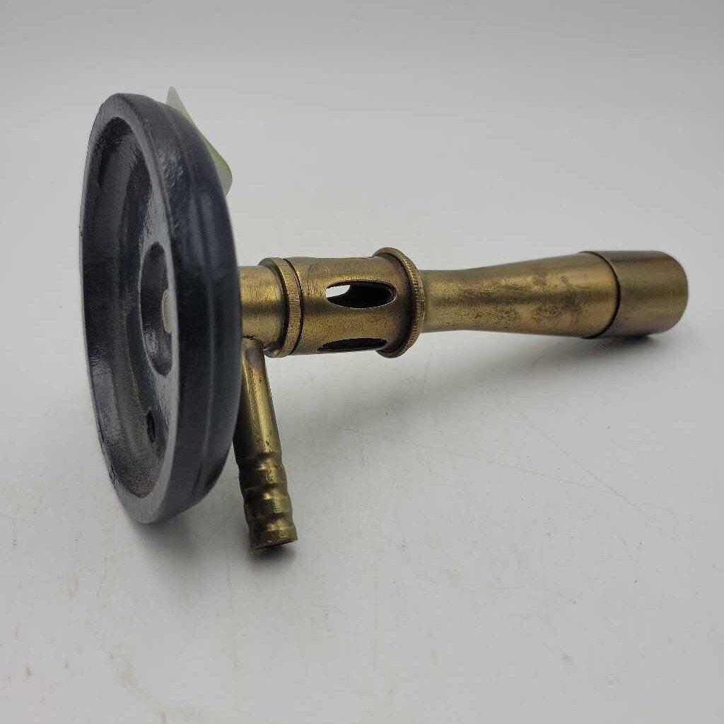 Vintage Brass and Cast Metal Bunsen Burner (YVO) (505)