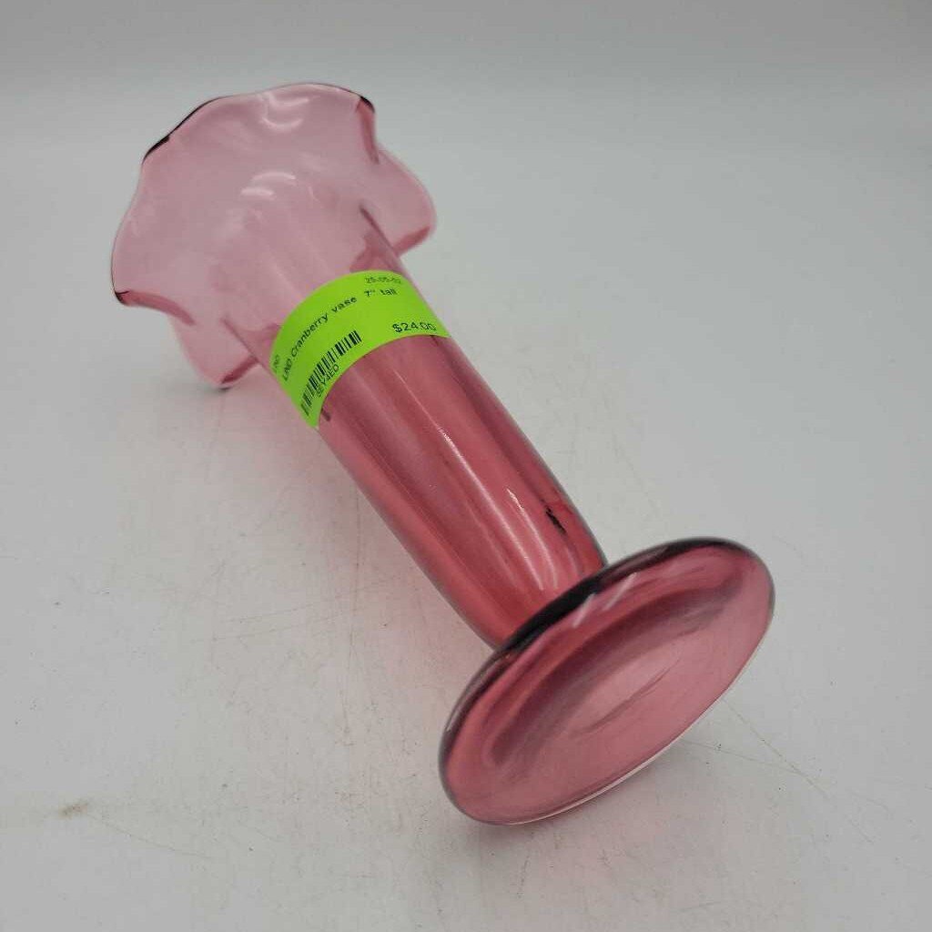 Cranberry vase