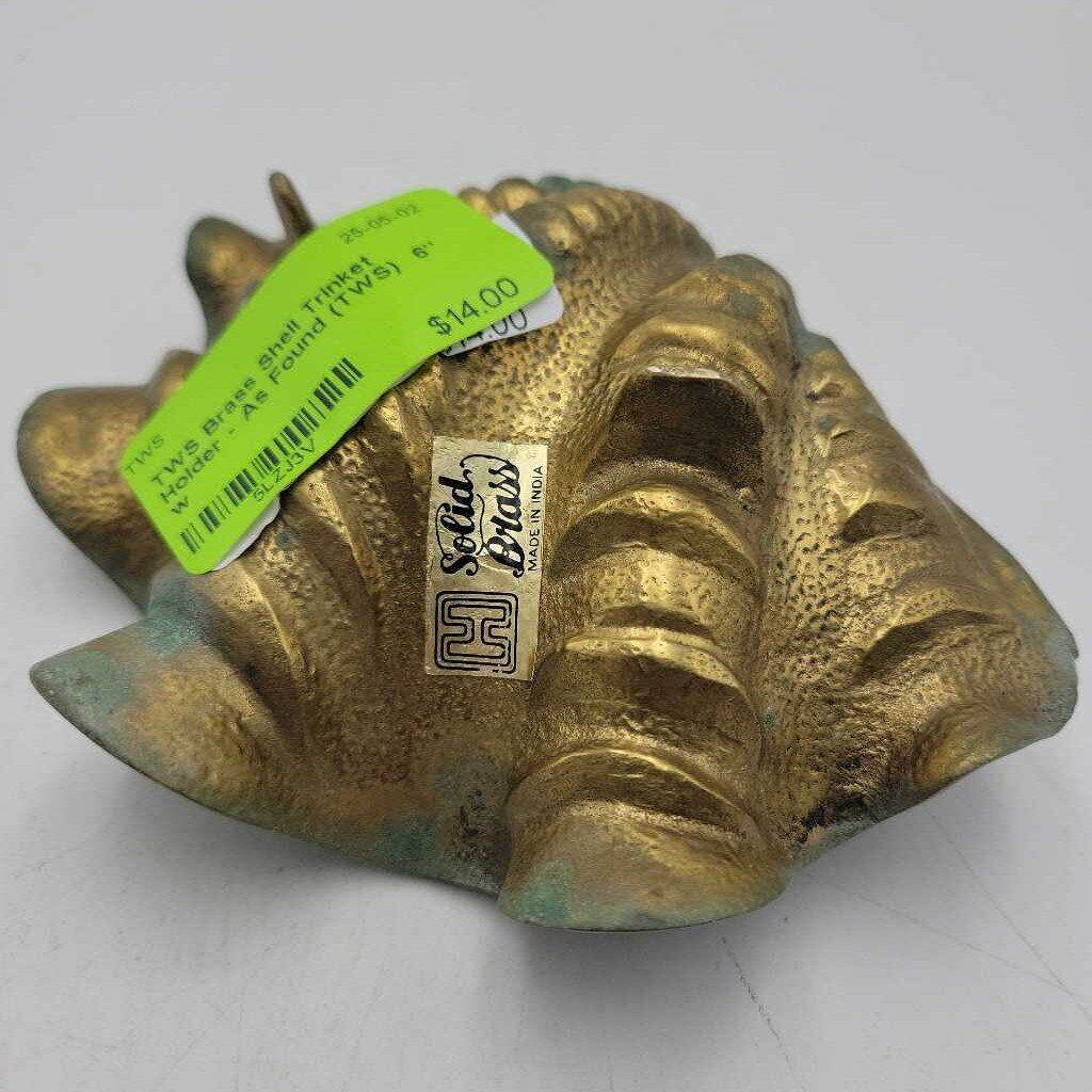 Brass Shell Trinket Holder - As Found (TWS)