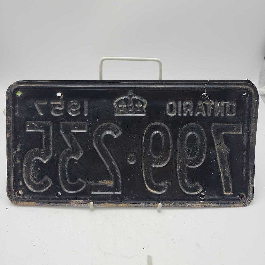 1957 Ontario License Plates Pair (JEF)