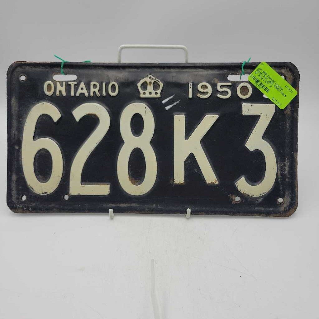 1950 Ontario License Plates Pair (JEF)