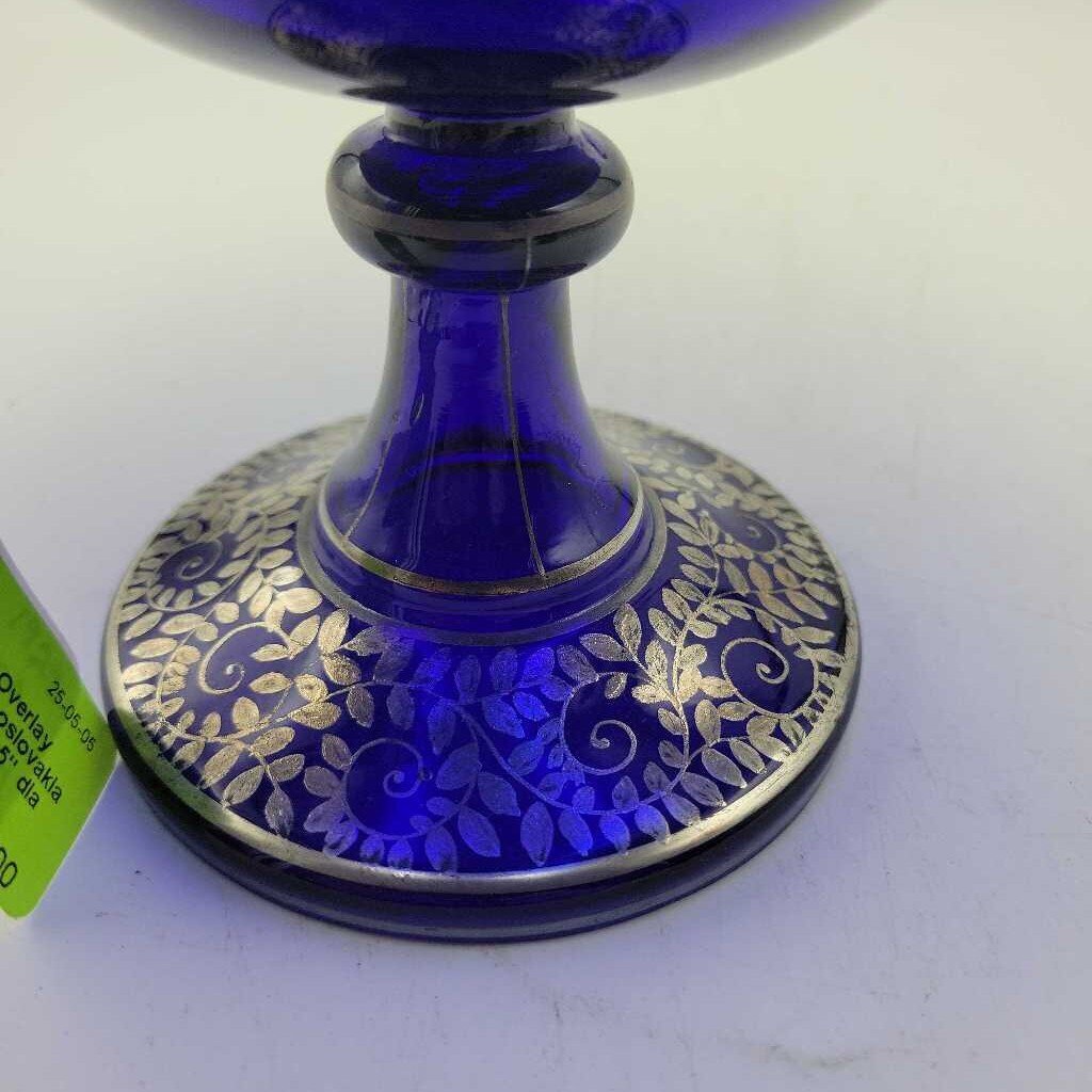 Art Deco Silver Overlay dish Slovakia / Czechoslovakia (DS) 1929