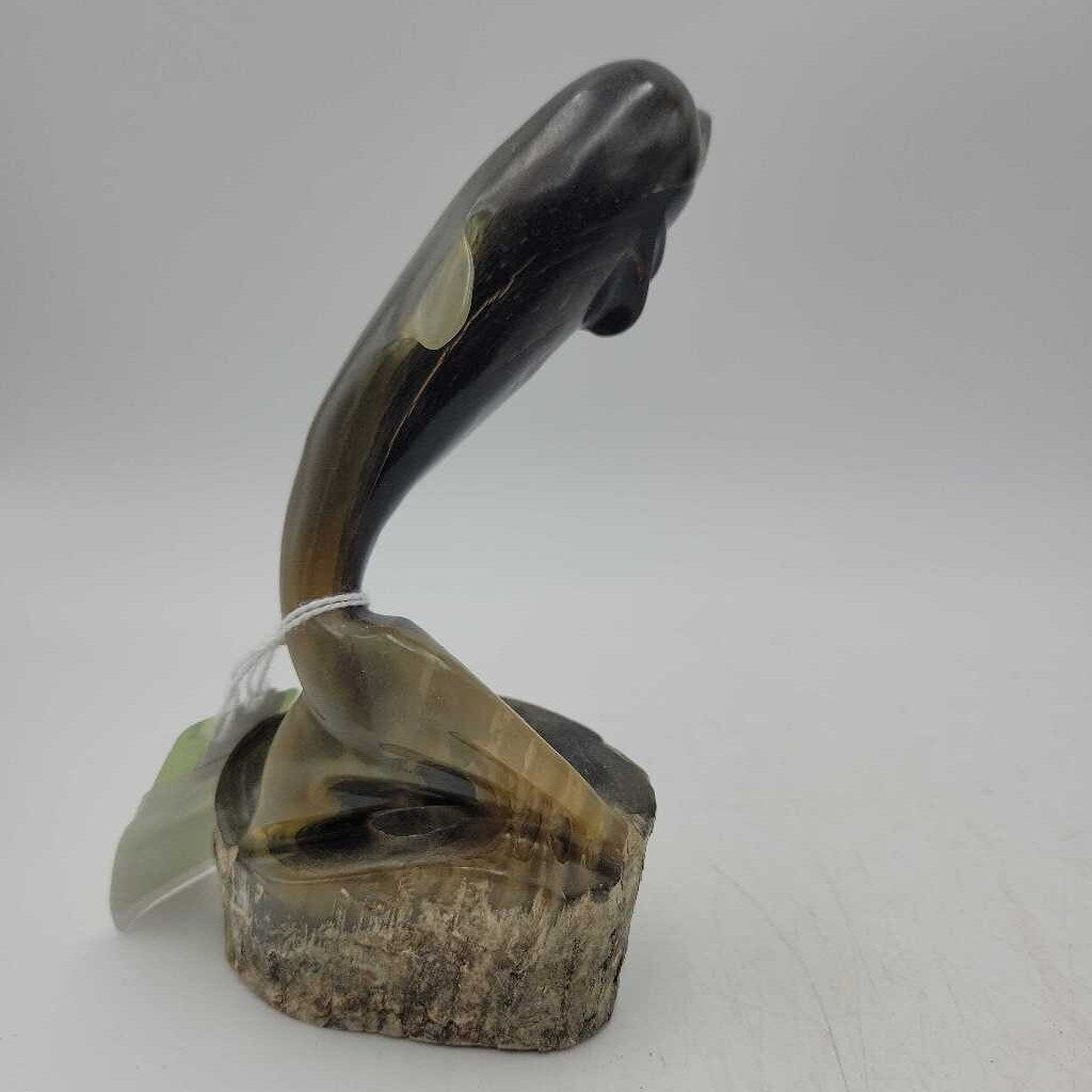 Hand Carved Horn Dolphin (RHA)