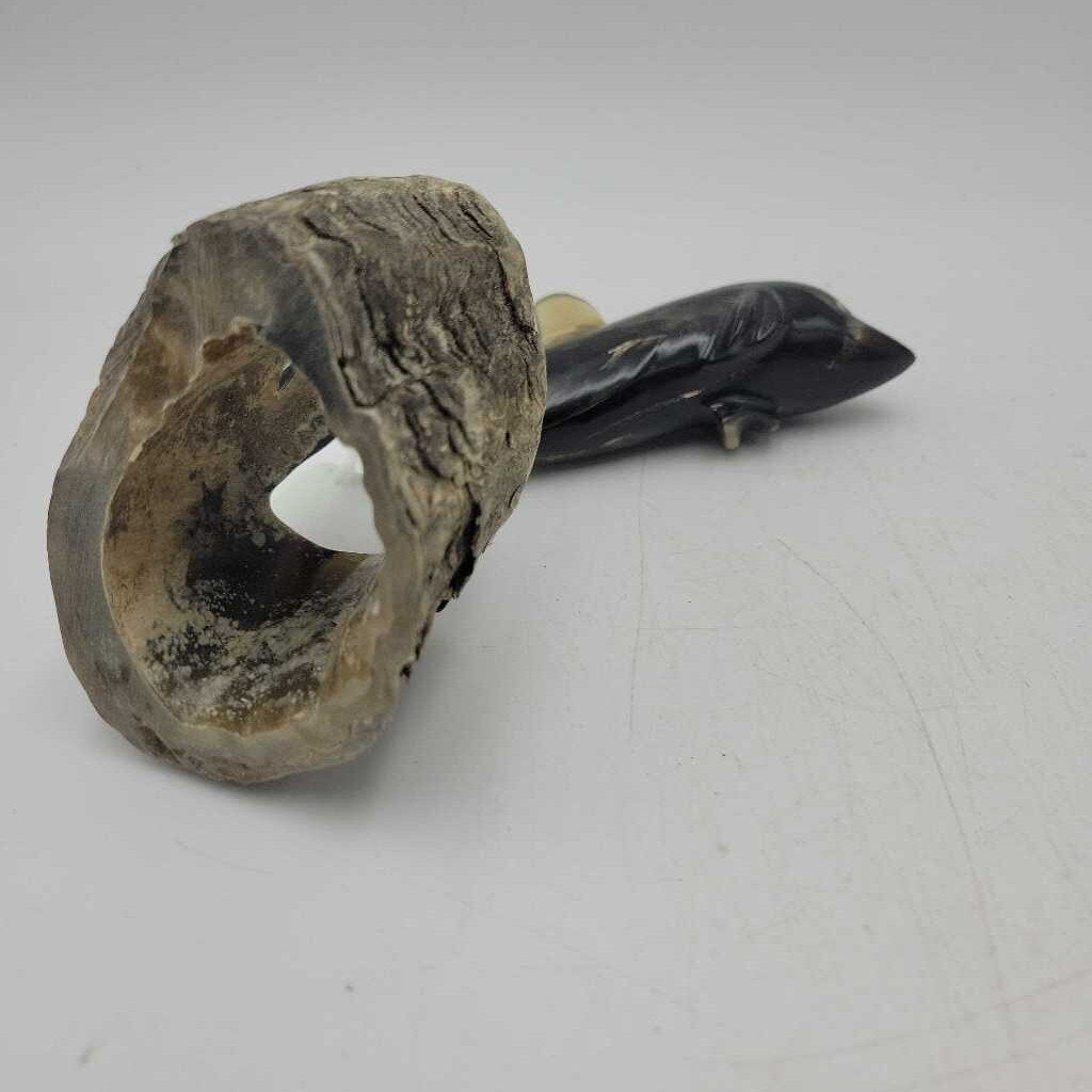 Hand Carved Horn Dolphin (RHA)