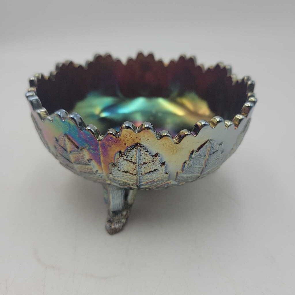 Antique Fenton Iridescent Foted Bowl (NS) #536