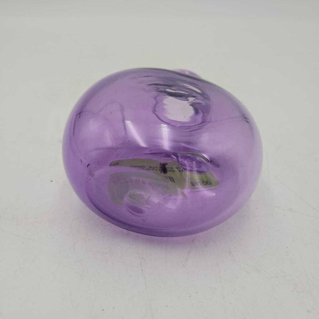 Small Art glass vase Signed. (DEB)