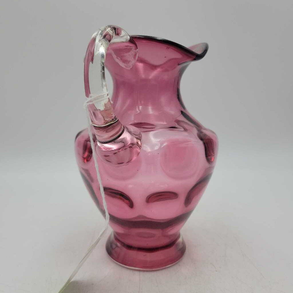 Cranberry Glass Thumb print Jug (DEB)