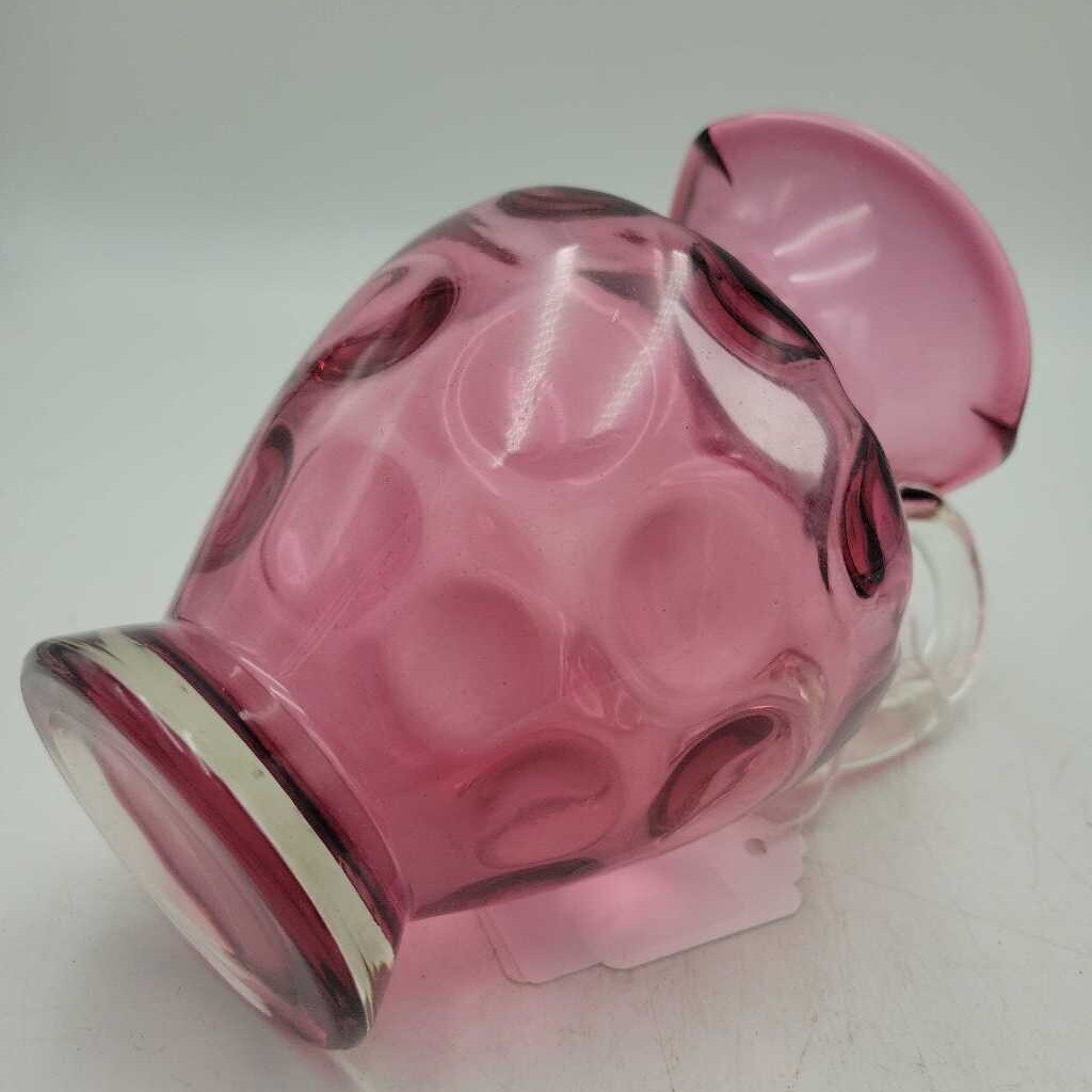 Cranberry Glass Thumb print Jug (DEB)