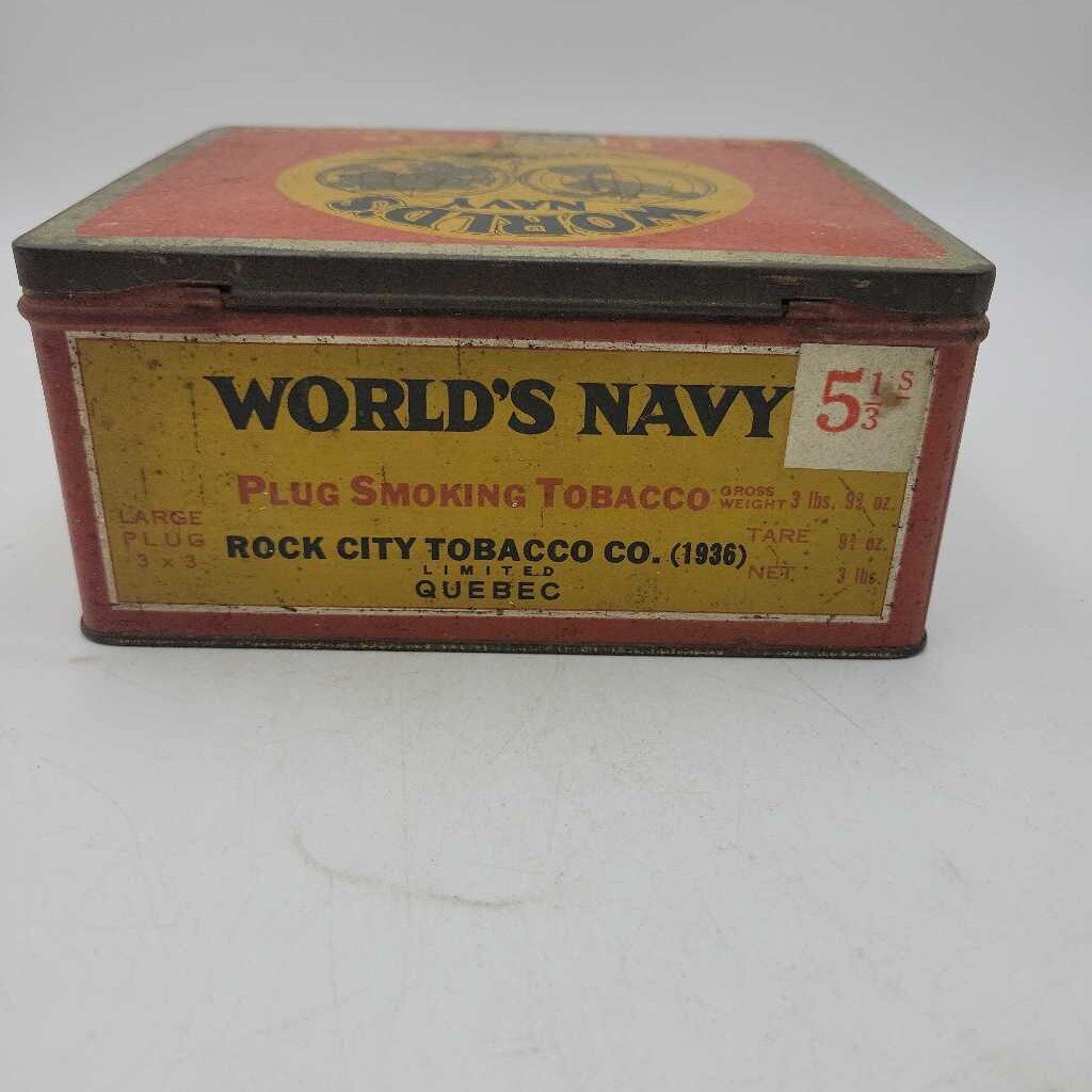 World's Navy Plug Smoking Tobacco Tin (jas)