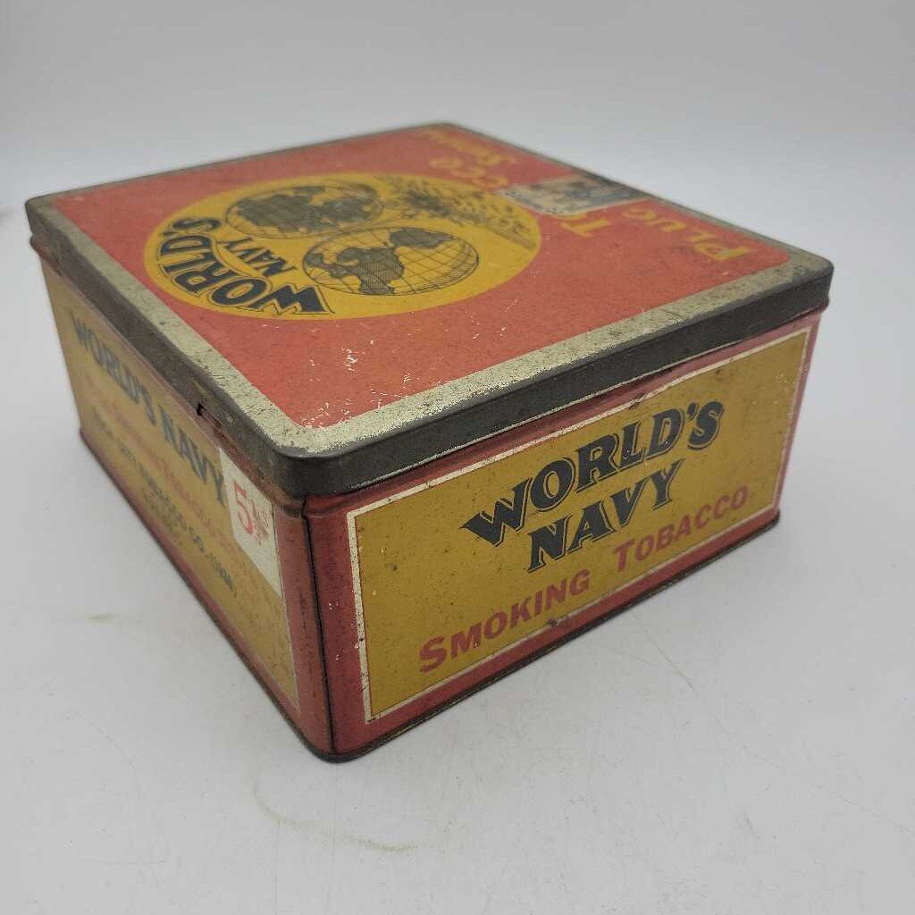 World's Navy Plug Smoking Tobacco Tin (jas)