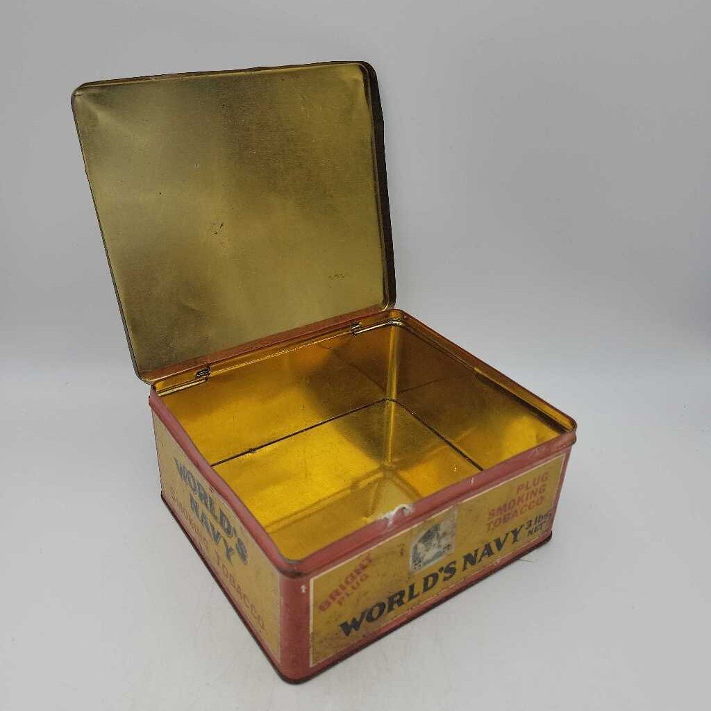 World's Navy Plug Smoking Tobacco Tin (jas)