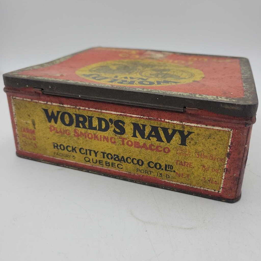 World's Navy Plug Smoking Tobacco Tin (jas)