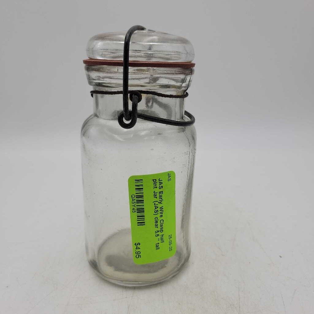 Early Wire Clasp half pint Jar (JAS)