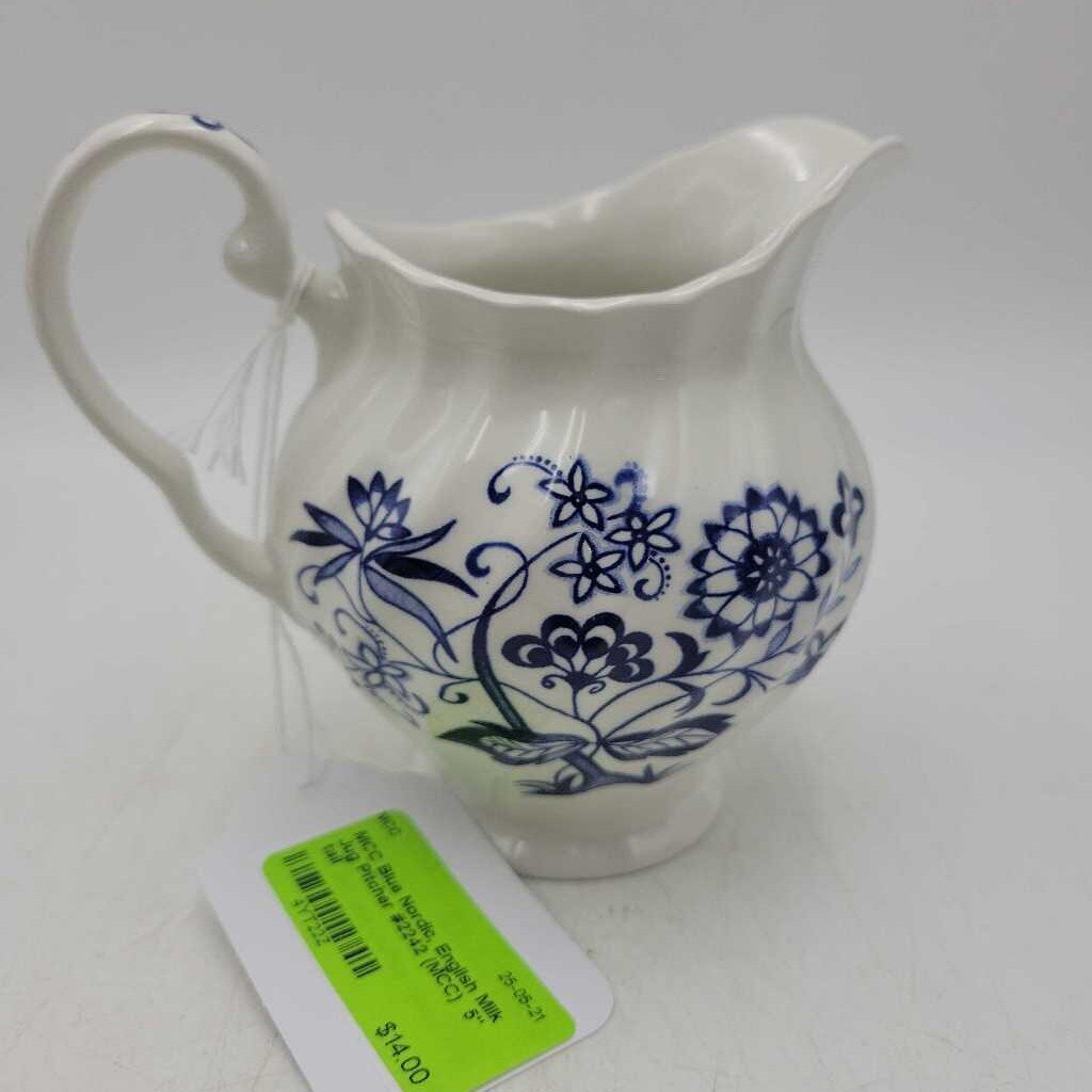 Blue Nordic, English Milk Jug Pitcher #2242 (MCC)