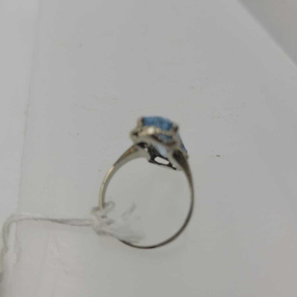 Vintage 10k WG Topaz Ring 3.0g - #12243 (VT)
