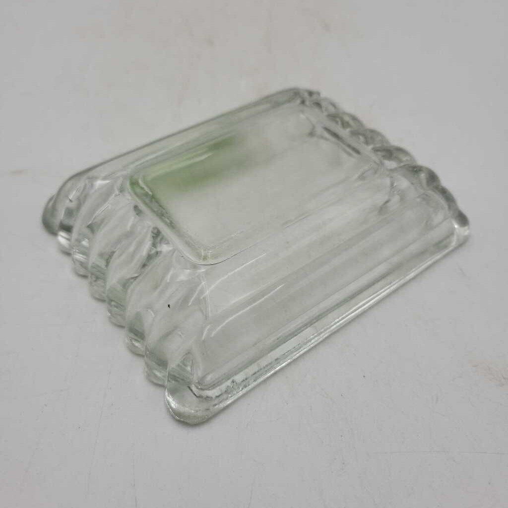 Art Deco Glass Soap dish (JAS)