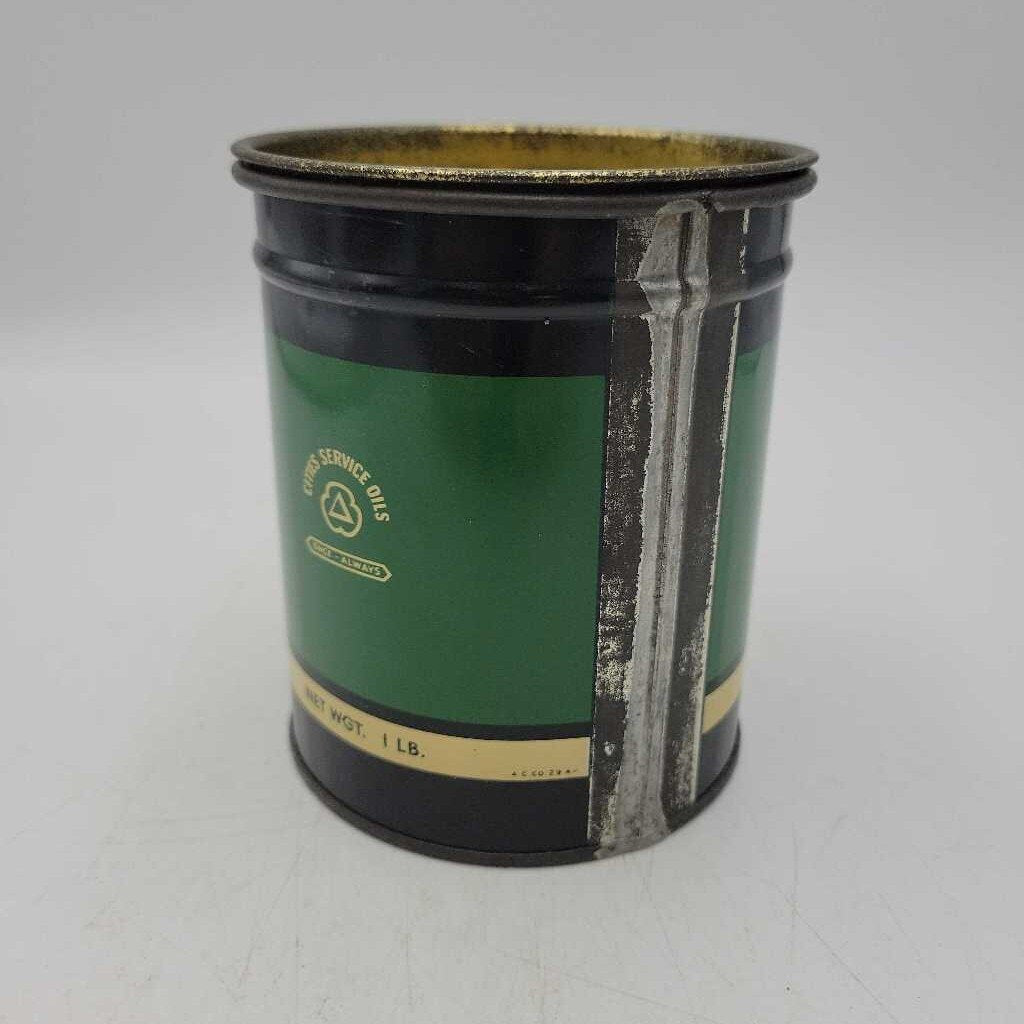 City Service Trojan Lubricant Near Mint 1 Lb Tin (DR)