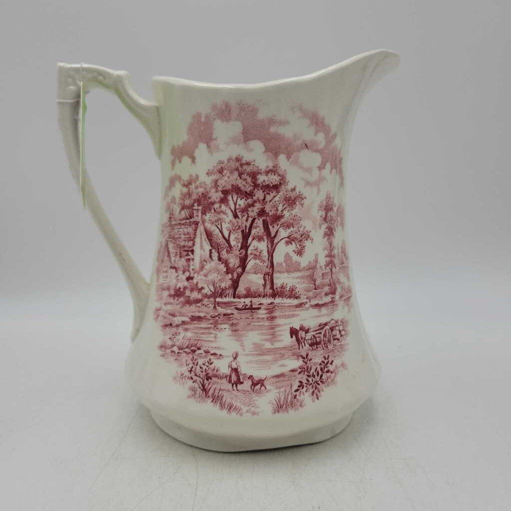 Alfred Meakin Pink Transfer Ware Pitcher (JL)