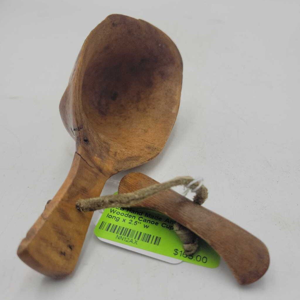Hand Made Antique Wooden Canoe Cup (DEB)