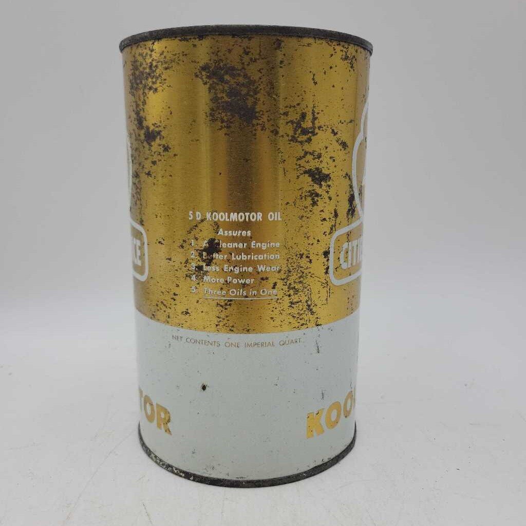 Cities Service 5 D Kool Motor motor oil Can (Jef)