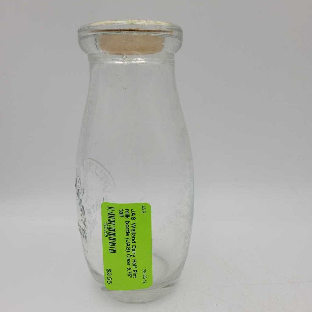 Welland Dairy Half Pint milk bottle (JAS)