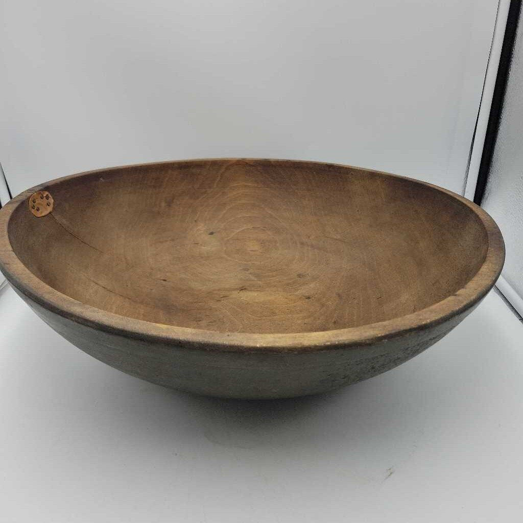 Vintage Large Turned Butter Bowl (YVO) (506)